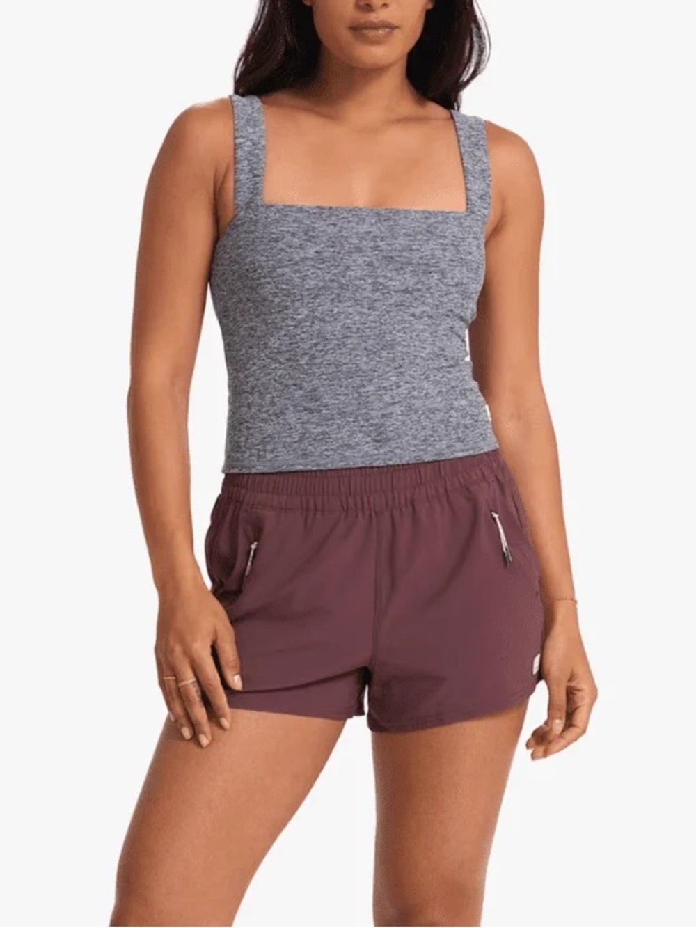 Vuori Elevation Square Neck Tank - Grey - Size XS